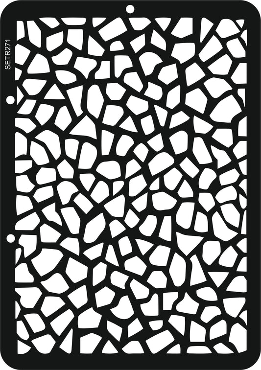 Reusable plastic stencil for decoration, scrapbooking, decoupage 'ScrapEgo' / textures / SETR271