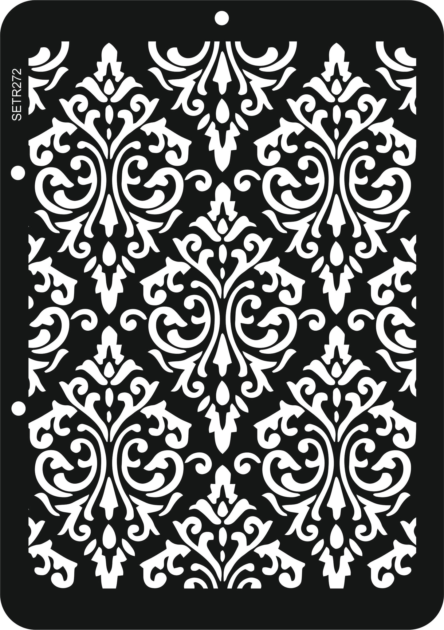 Reusable plastic stencil for decoration, scrapbooking, decoupage 'ScrapEgo' / damask / SETR272