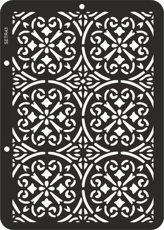 Reusable stencil for decoupage, scrapbooking, mixedmedia techniques, decoration.