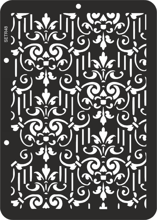 Reusable plastic stencil for decoration, scrapbooking, decoupage / artdeco / SETR48