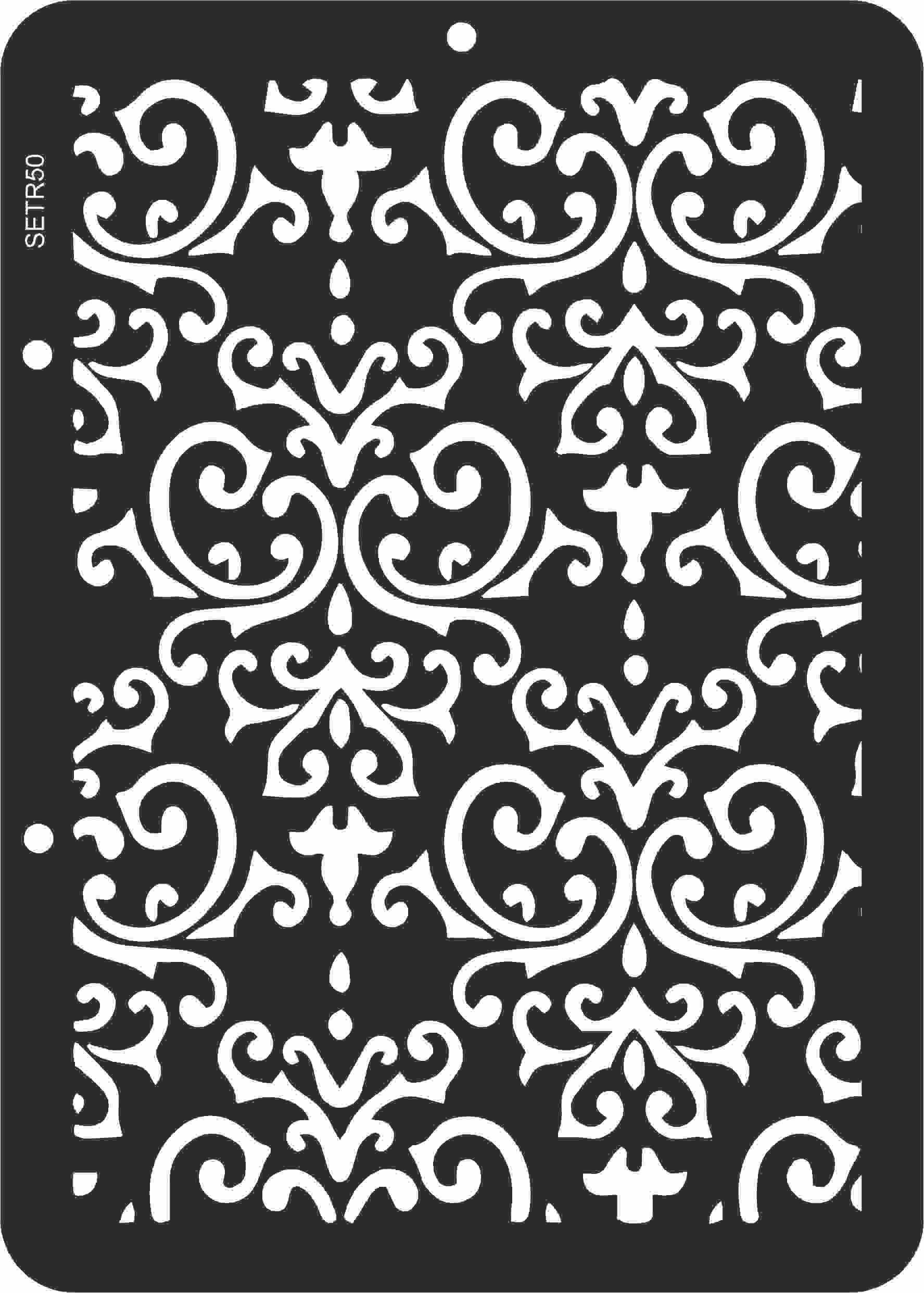 Reusable stencil for decoupage, scrapbooking, mixedmedia techniques, decoration.