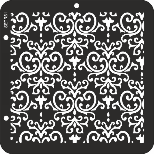 Reusable plastic stencil for decoration, scrapbooking, decoupage 'ScrapEgo' / background / SETR51