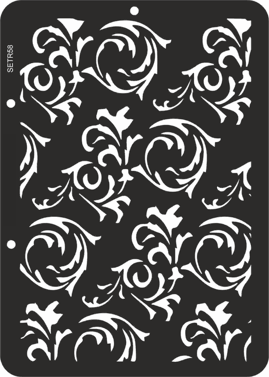 Reusable plastic stencil for decoration, scrapbooking, decoupage 'ScrapEgo' / background / SETR58