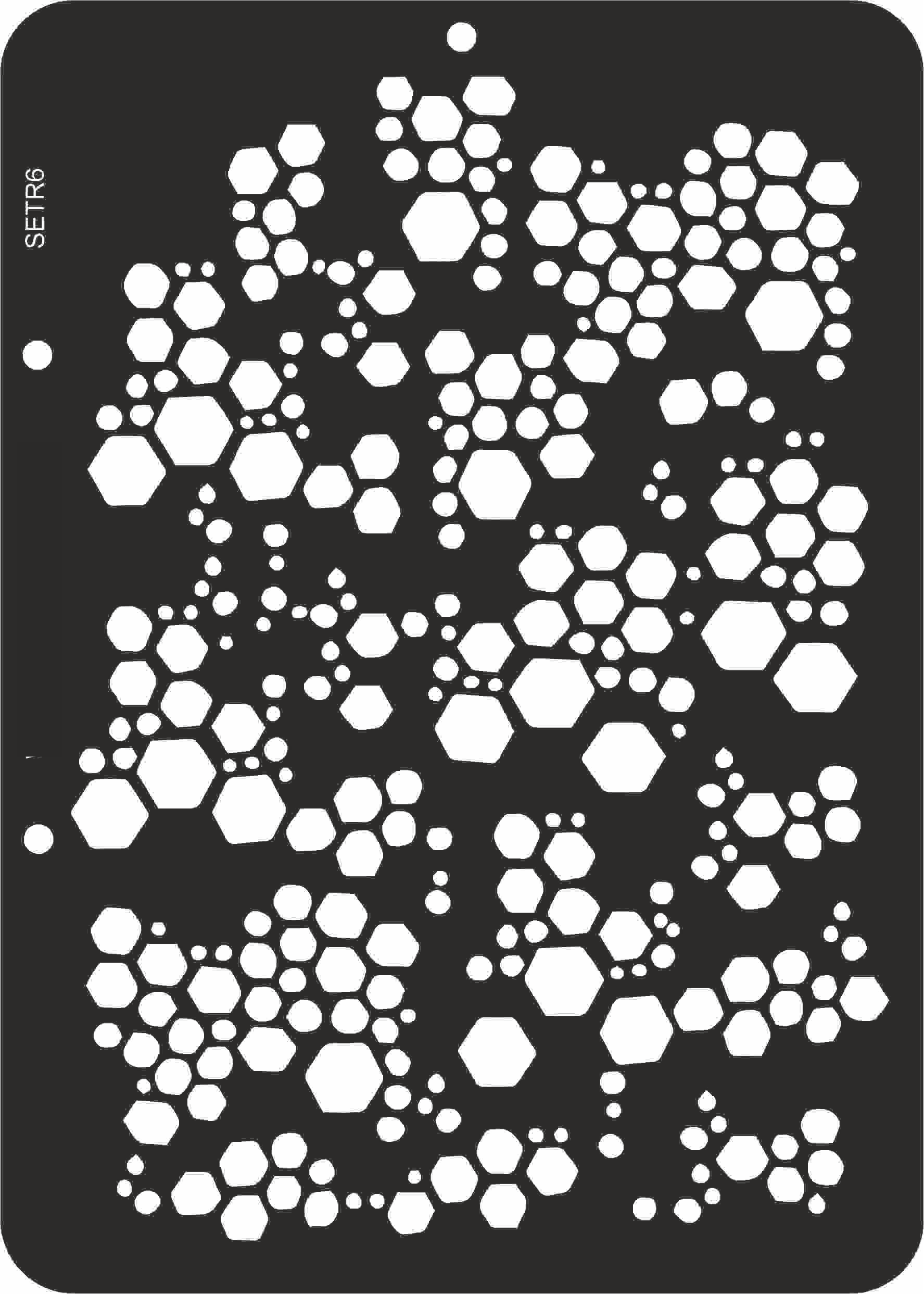 Reusable stencil for decoupage, scrapbooking, mixedmedia techniques, decoration. honeycomb
