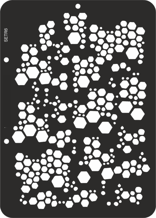 Reusable stencil for decoupage, scrapbooking, mixedmedia techniques, decoration. honeycomb