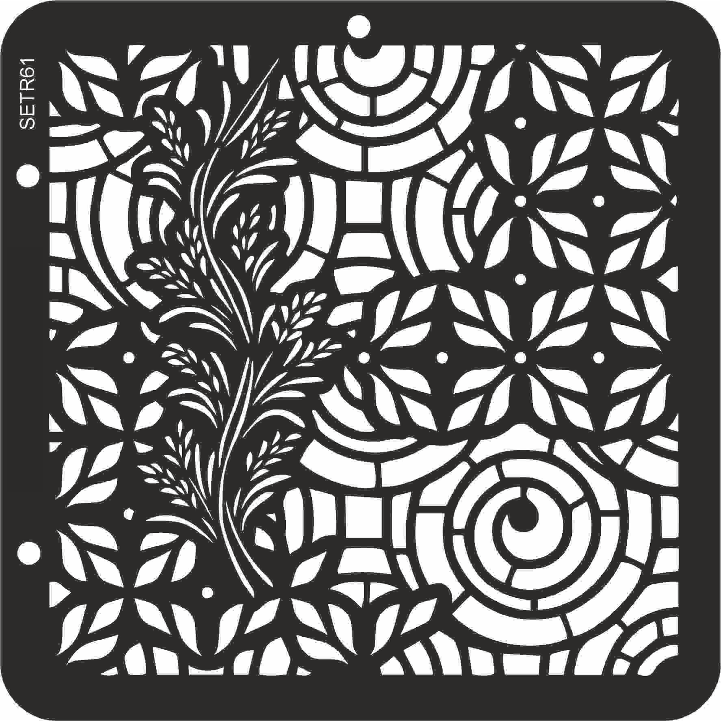 Reusable plastic stencil for decoration, scrapbooking, decoupage 'ScrapEgo' / background / SETR61