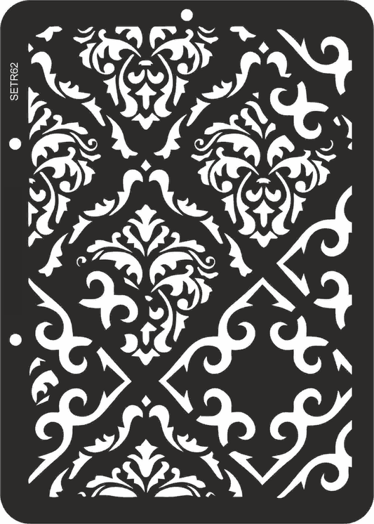 Reusable plastic stencil for decoration, scrapbooking, decoupage 'ScrapEgo' / background / SETR62