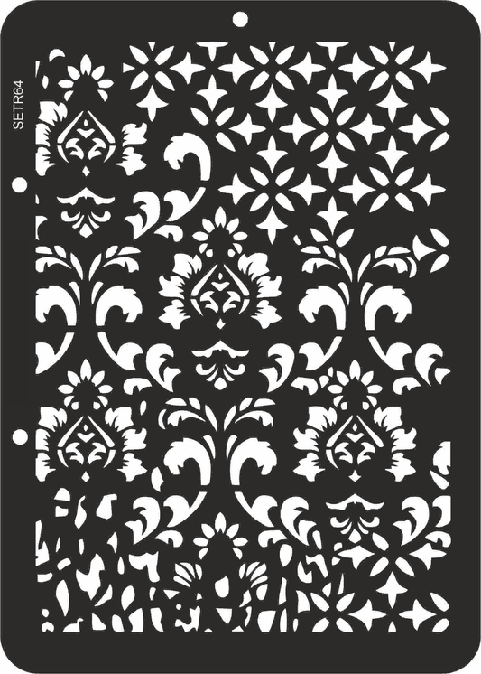 Reusable plastic stencil for decoration, scrapbooking, decoupage 'ScrapEgo' / background / SETR64