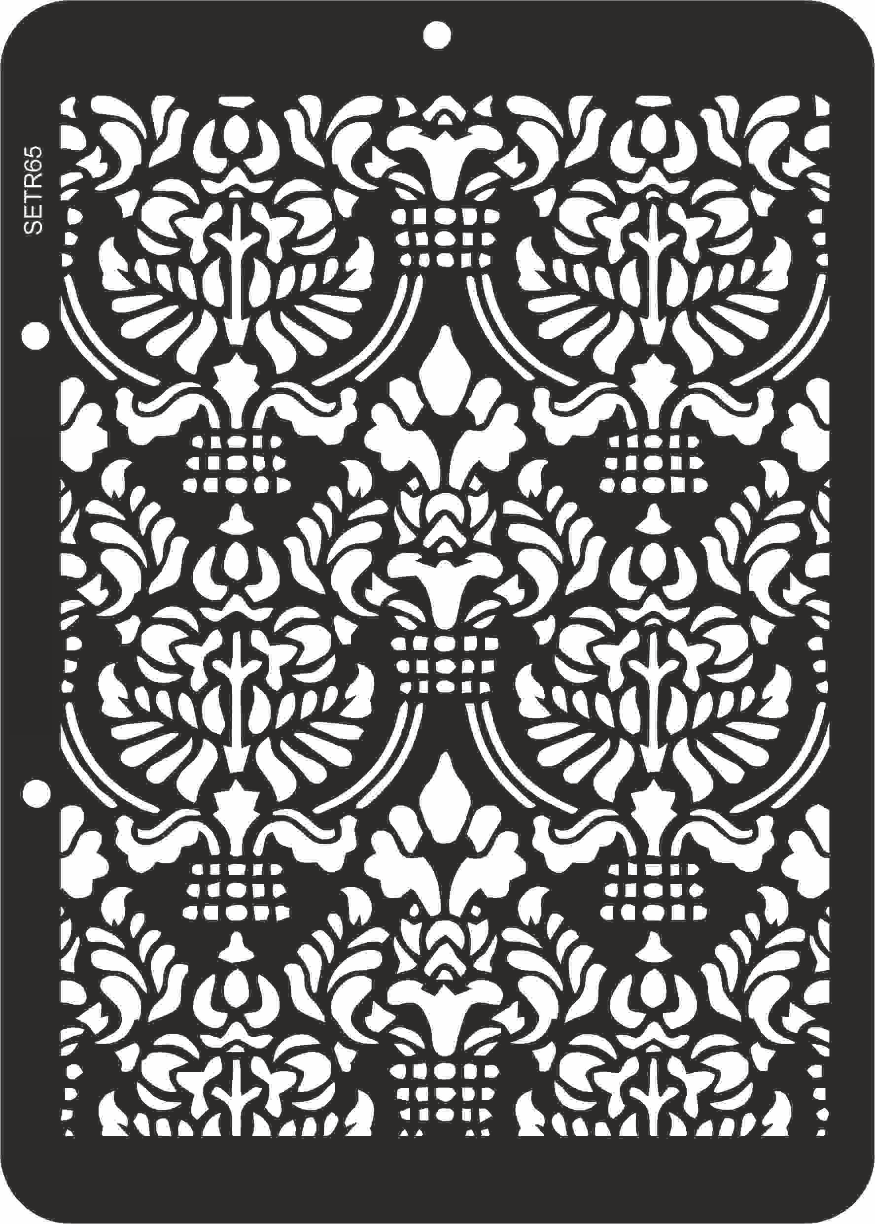 Reusable plastic stencil for decoration, scrapbooking, decoupage 'ScrapEgo' / background Art Nouveau / SETR65
