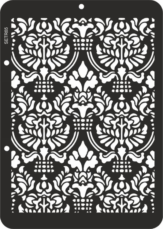 Reusable plastic stencil for decoration, scrapbooking, decoupage 'ScrapEgo' / background Art Nouveau / SETR65
