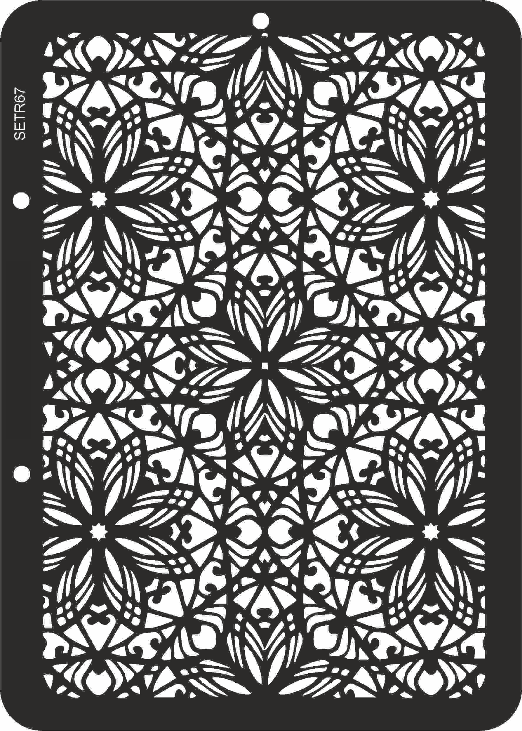 Reusable plastic stencil for decoration, scrapbooking, decoupage 'ScrapEgo' / background Art Nouveau / SETR67