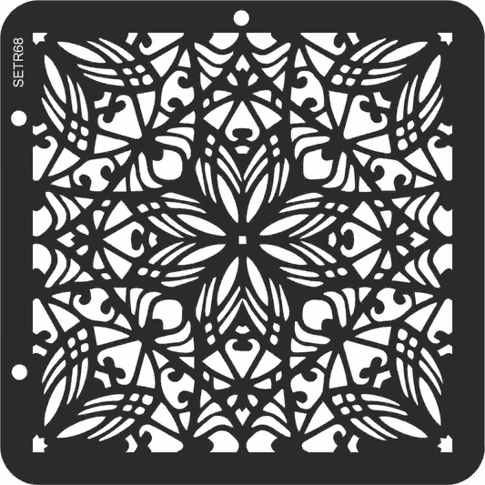 Reusable plastic stencil for decoration, scrapbooking, decoupage 'ScrapEgo' / background artdeco / SETR68