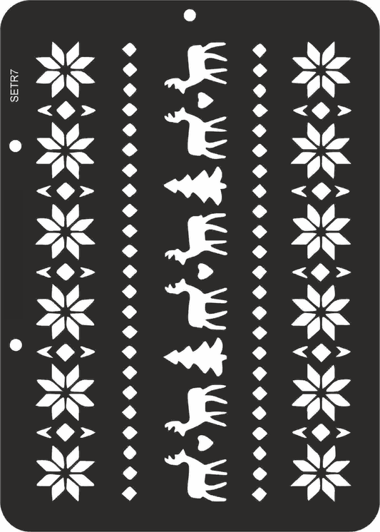 Reusable stencil for decoupage, scrapbooking, mixedmedia techniques, decoration. Border