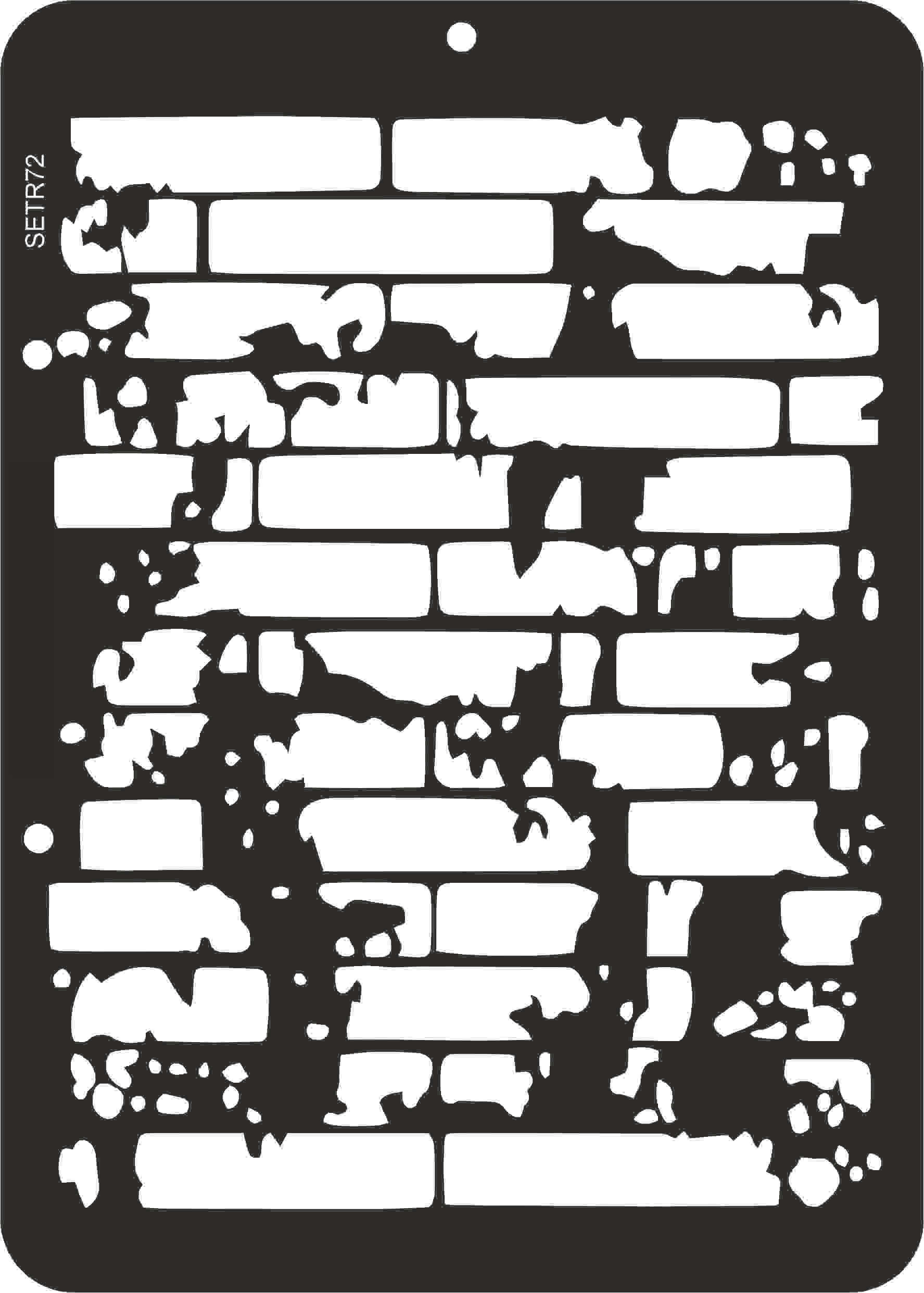 Reusable plastic stencil for decoration, scrapbooking, decoupage 'ScrapEgo' / brick wall background / SETR72