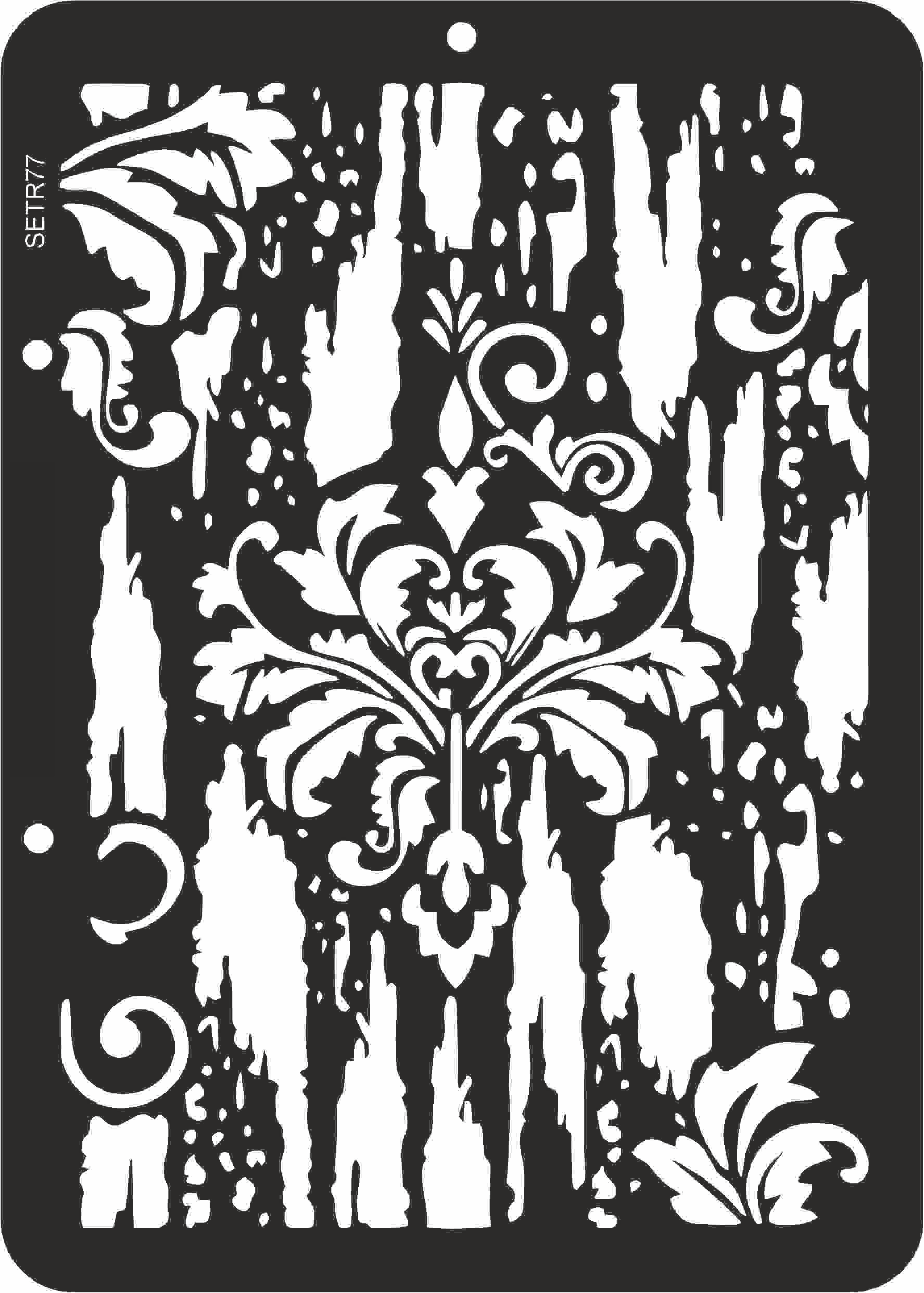 Reusable plastic stencil for decoration, scrapbooking, decoupage 'ScrapEgo' / background / SETR77