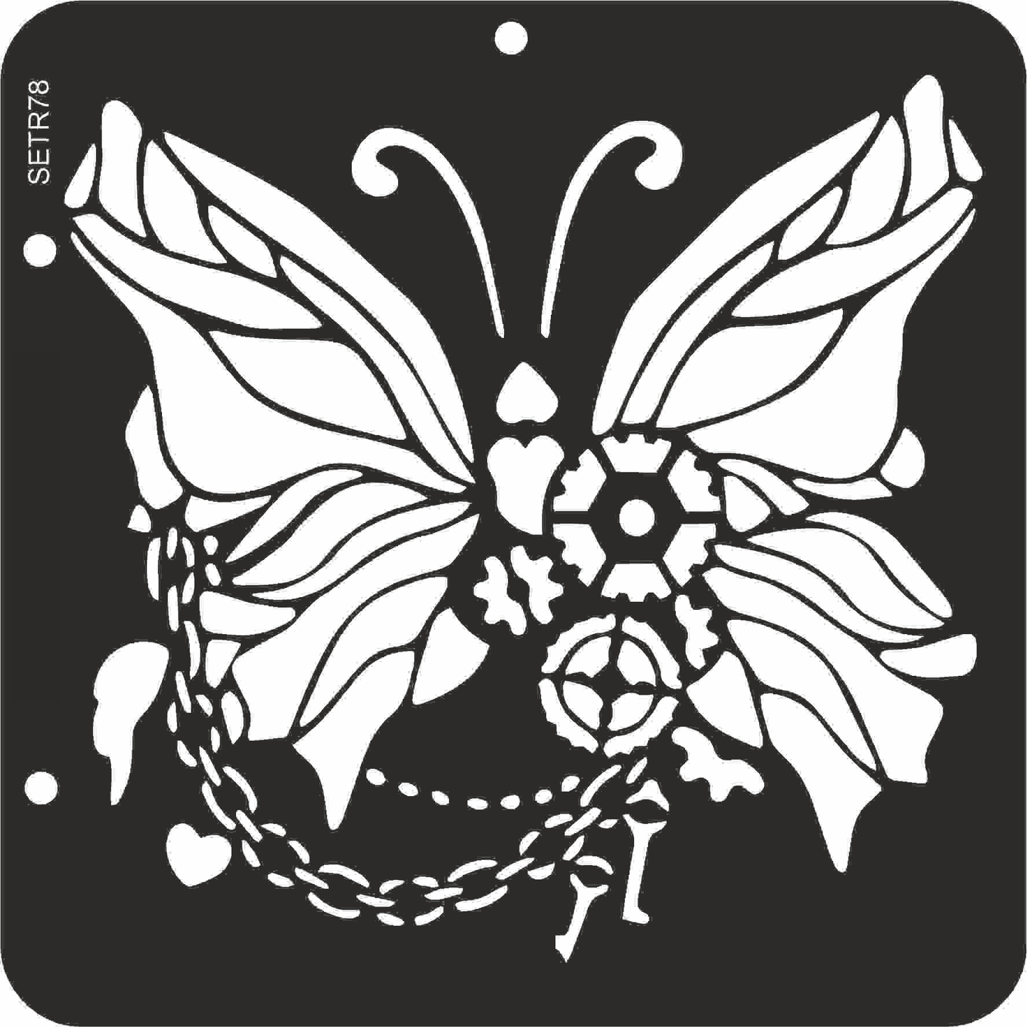 Reusable plastic stencil for decoration, scrapbooking, decoupage 'ScrapEgo' / steampunk / SETR78