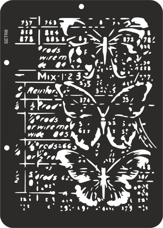 Reusable stencil for decoupage, scrapbooking, mixedmedia techniques, decoration. butterfly