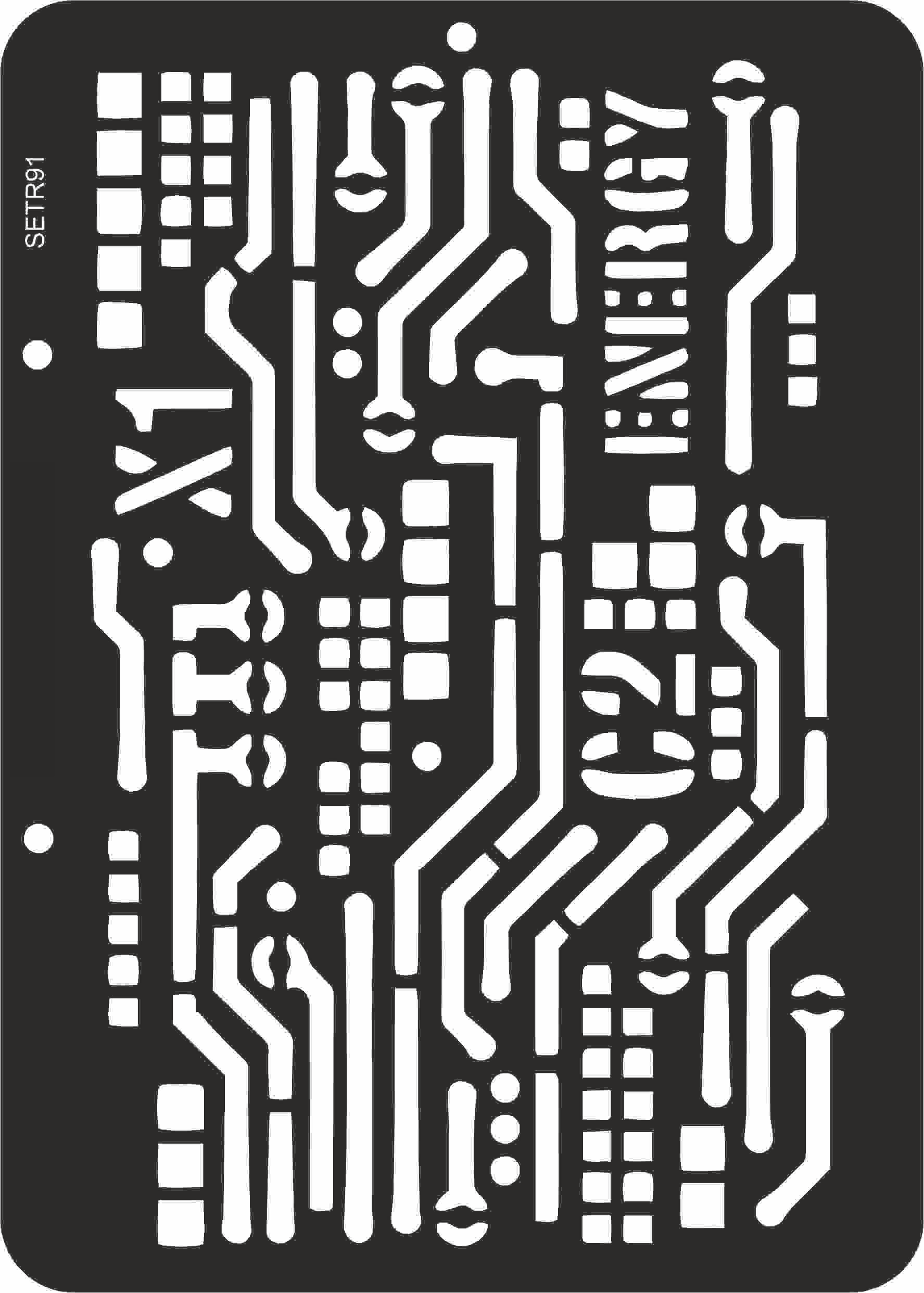 Reusable plastic stencil for decoration, scrapbooking, decoupage 'ScrapEgo' / background / SETR91