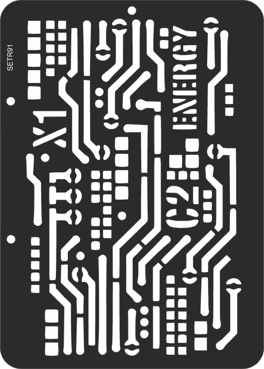 Reusable plastic stencil for decoration, scrapbooking, decoupage 'ScrapEgo' / background / SETR91