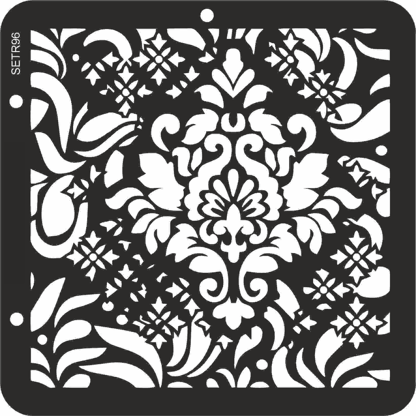 Reusable plastic stencil for decoration, scrapbooking, decoupage 'ScrapEgo' / background damask / SETR96