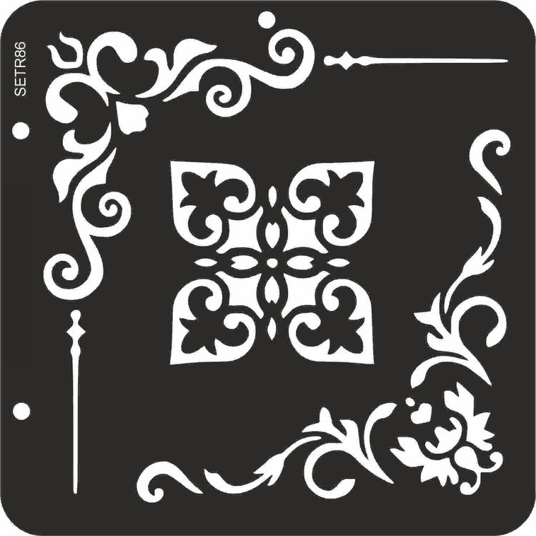 collection of frame, border, and corner stencils. Perfect for scrapbooking, cards, wall art, furniture, and DIY crafts.