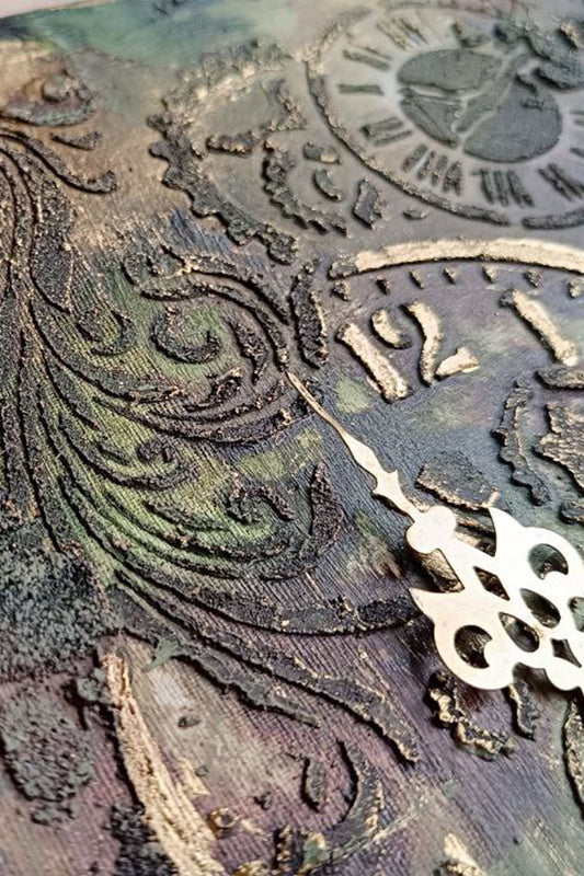 Reusable plastic stencil for decoration, scrapbooking, decoupage 'ScrapEgo' / steampunk watch / SETR169