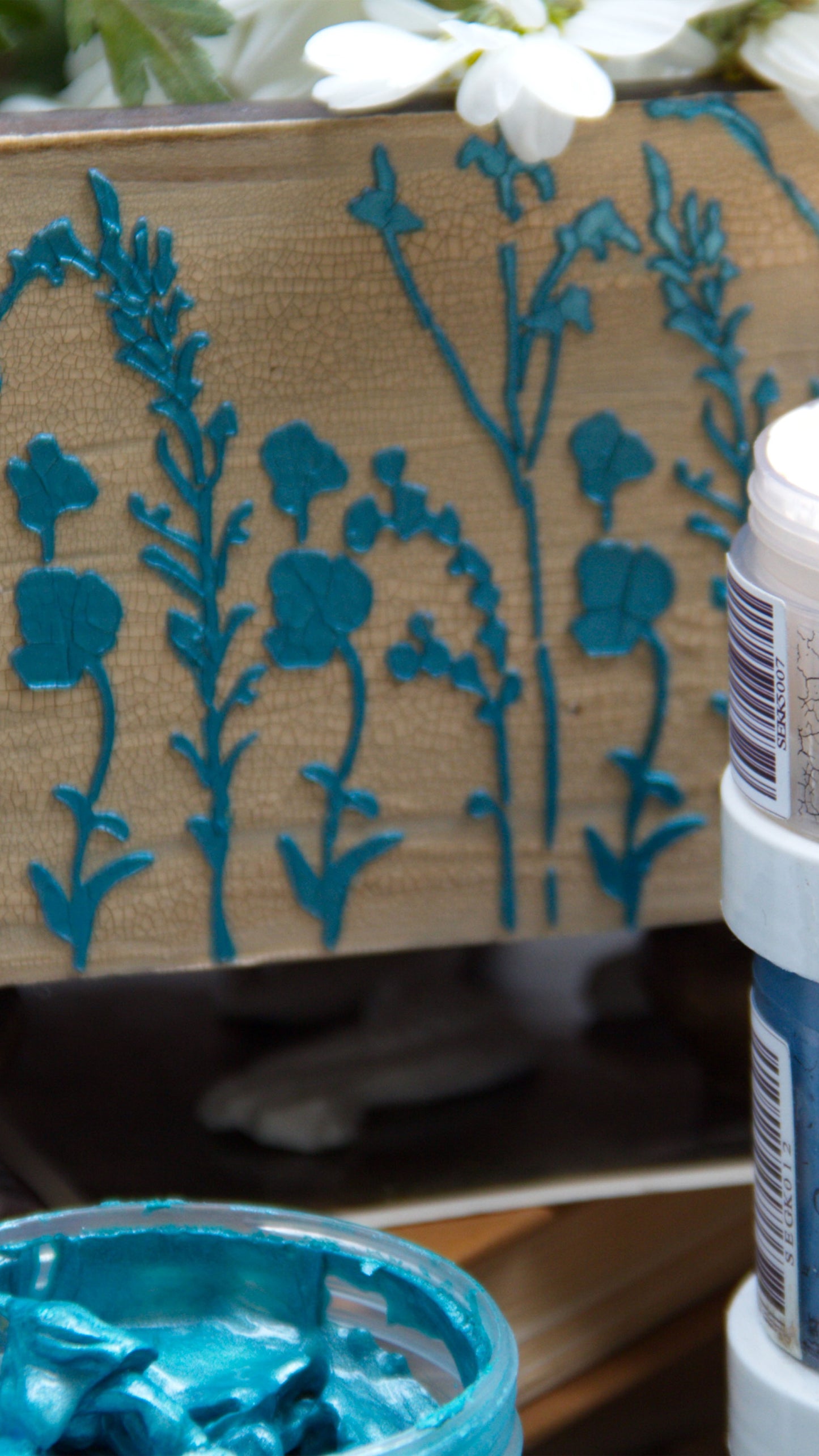 Reusable plastic stencil for decoration, scrapbooking, decoupage / branches and blades/ SETR30