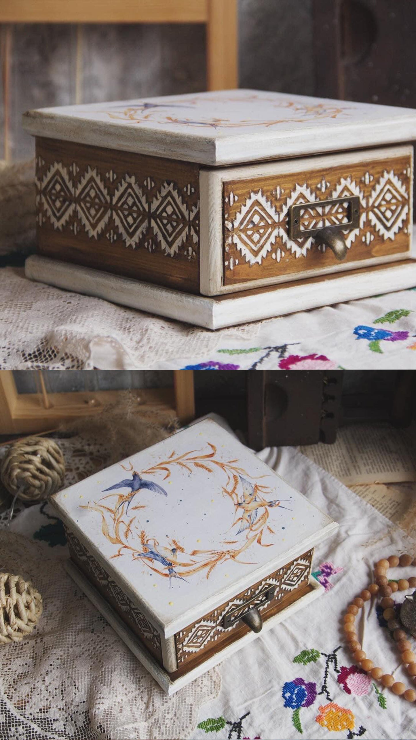 Reusable plastic stencil for decoration, scrapbooking, decoupage / borders / SETR38