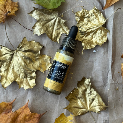 Bottle of 'Gold' liquid gilding ScrapEgo