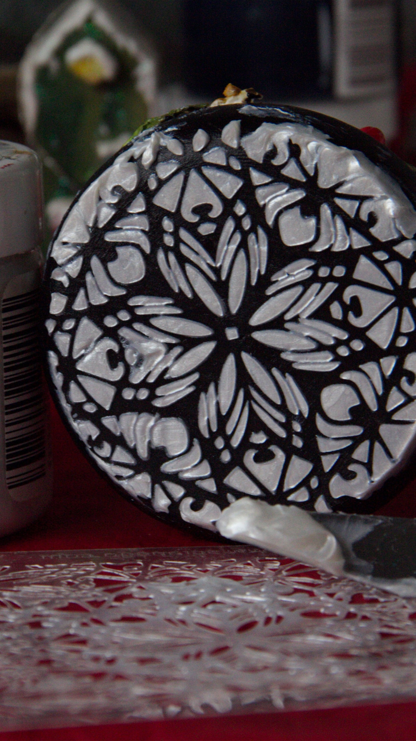 Reusable plastic stencil for decoration, scrapbooking, decoupage 'ScrapEgo' / background artdeco / SETR68