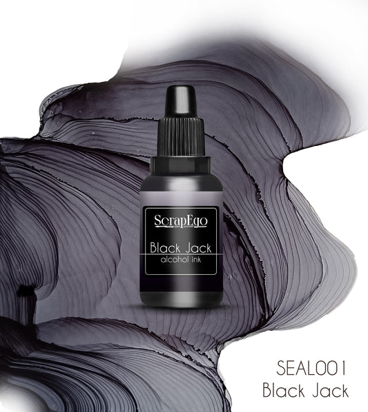 Alcohol ink 'Black Jack'