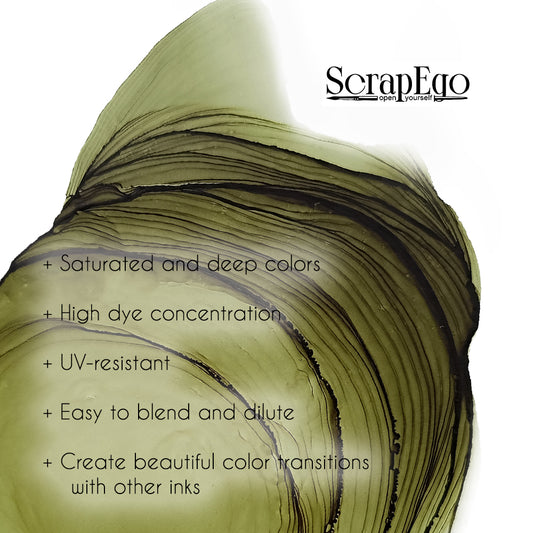 Alcohol ink 'Sleepy swamp'