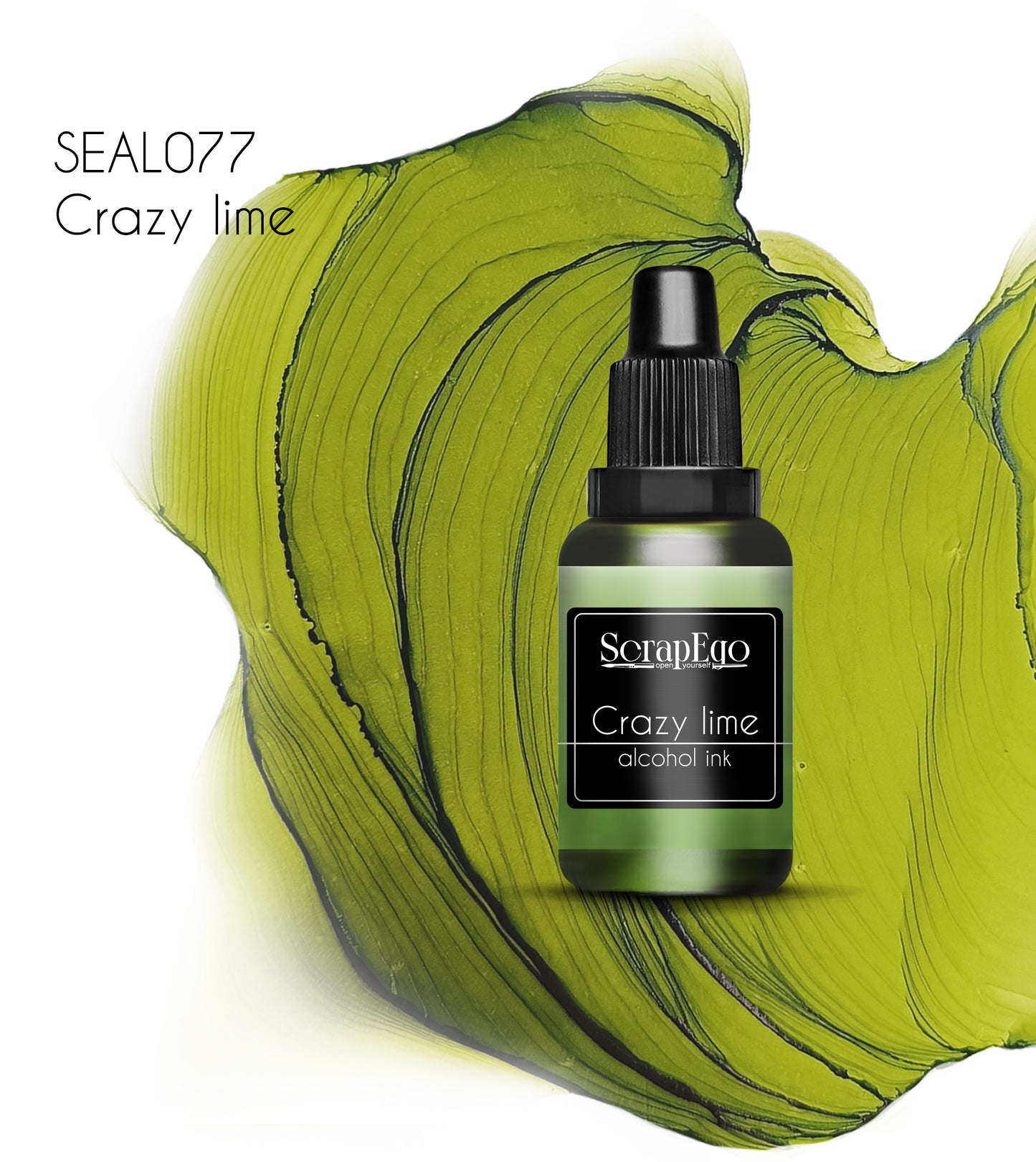 Alcohol ink 'Crazy lime'