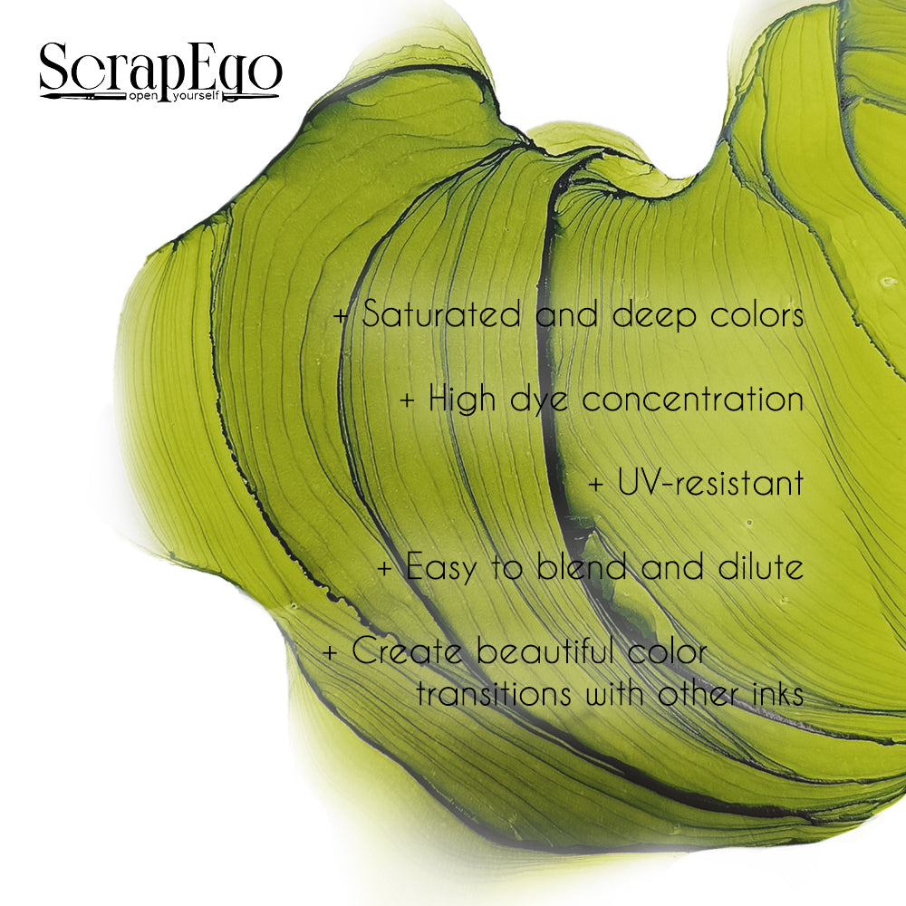 Alcohol ink 'Crazy lime'