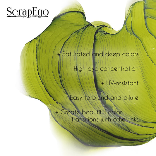 Alcohol ink 'Crazy lime'