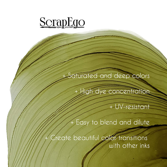 Alcohol ink 'Delicate olive'