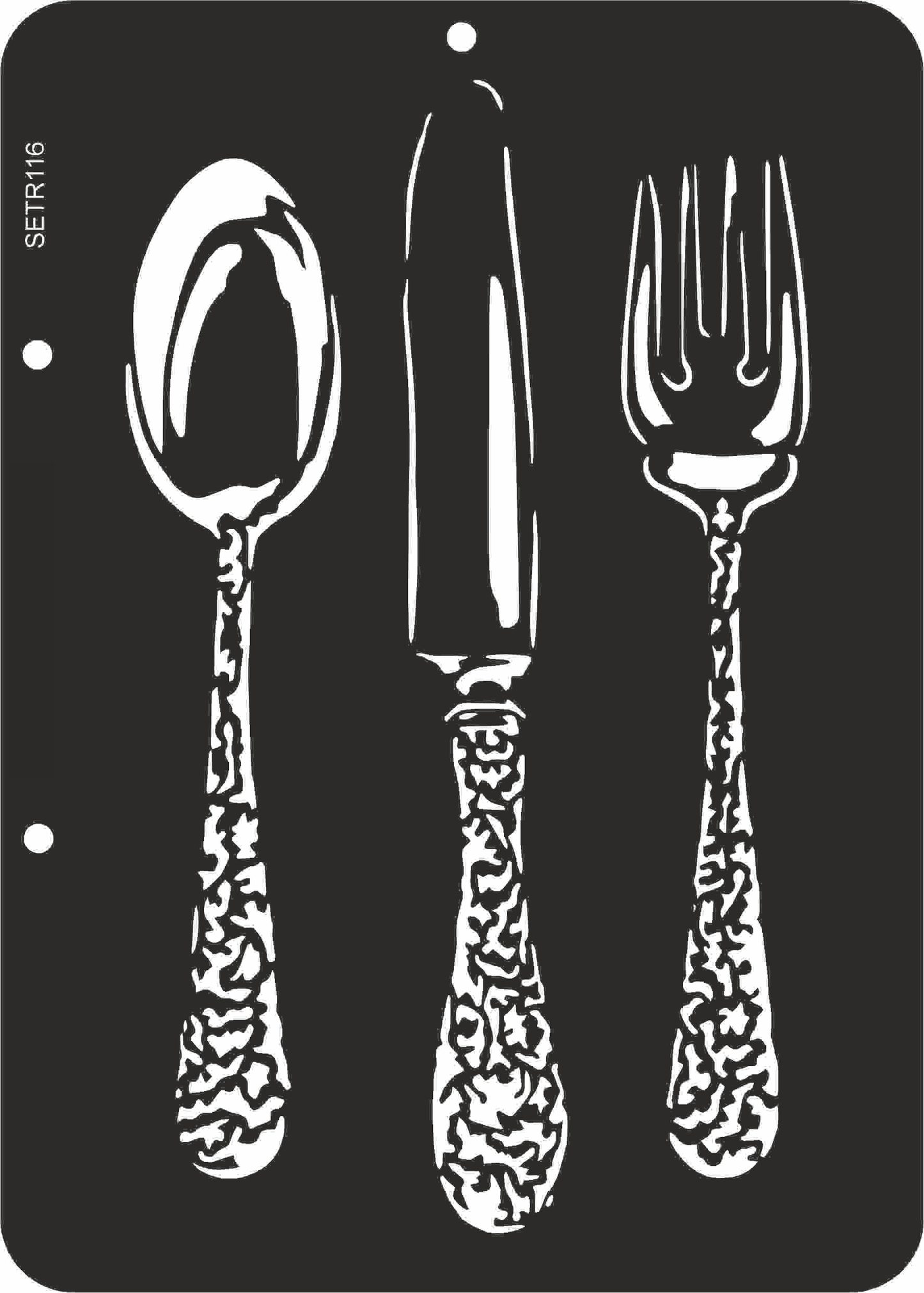 Reusable plastic stencil for decoration, scrapbooking, decoupage 'ScrapEgo' / kitchen / SETR116