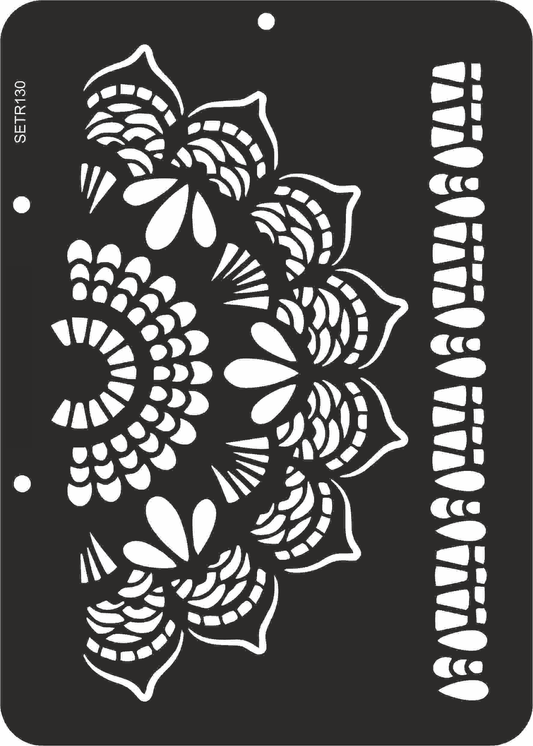 Reusable plastic stencil for decoration, scrapbooking, decoupage 'ScrapEgo' / lace doily / SETR130