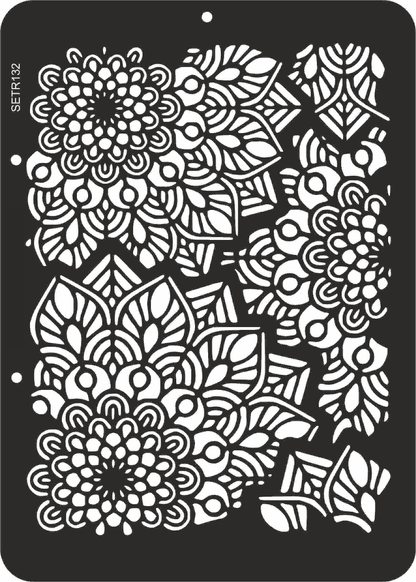 Reusable plastic stencil for decoration, scrapbooking, decoupage 'ScrapEgo' / lace doily / SETR132