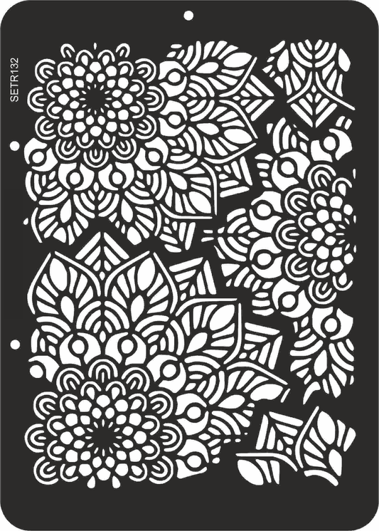 Reusable plastic stencil for decoration, scrapbooking, decoupage 'ScrapEgo' / lace doily / SETR132