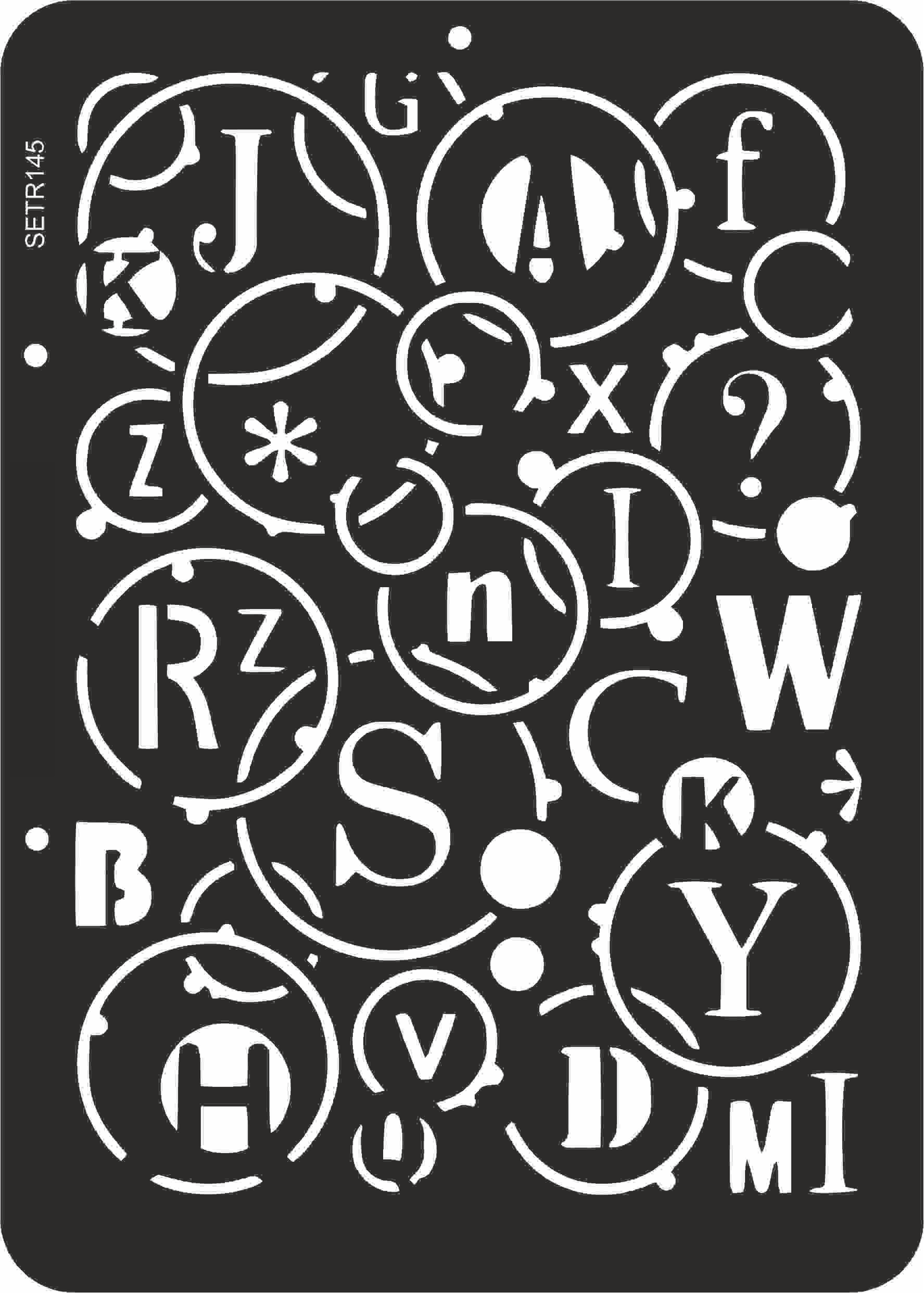 Reusable plastic stencil for decoration, scrapbooking, decoupage 'ScrapEgo' / numbers / SETR145