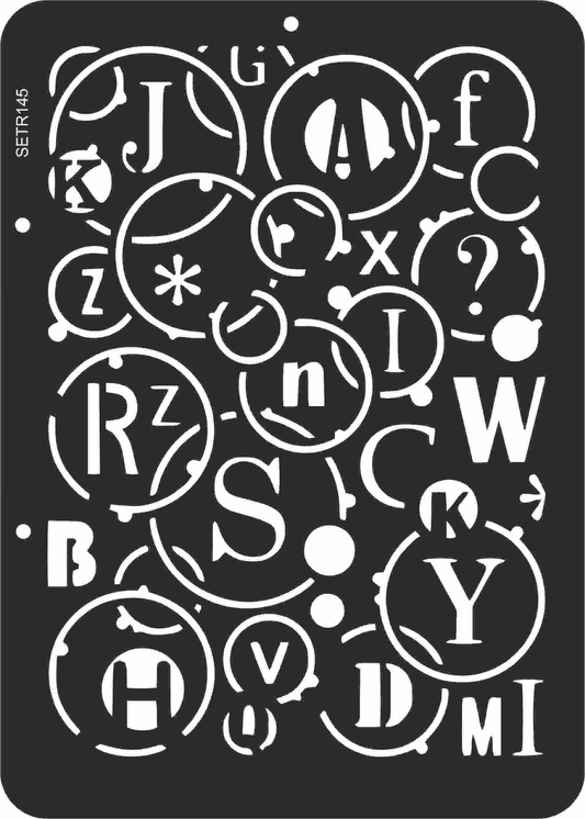 Reusable plastic stencil for decoration, scrapbooking, decoupage 'ScrapEgo' / numbers / SETR145