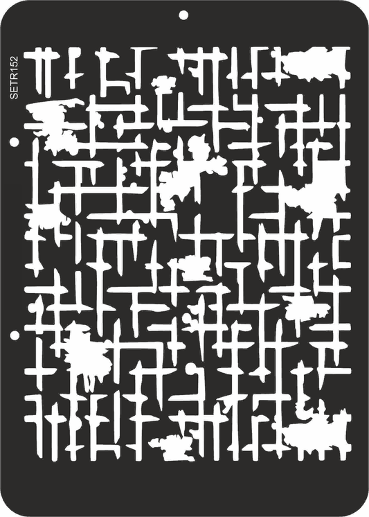 Reusable plastic stencil for decoration, scrapbooking, decoupage 'ScrapEgo' / textures / SETR152