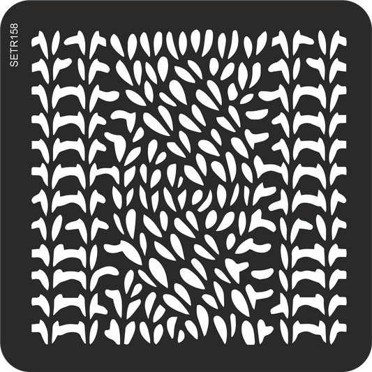 Reusable plastic stencil for decoration, scrapbooking, decoupage 'ScrapEgo' / knitting / SETR158