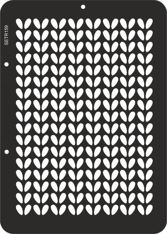 Reusable plastic stencil for decoration, scrapbooking, decoupage 'ScrapEgo' / knitting / SETR159