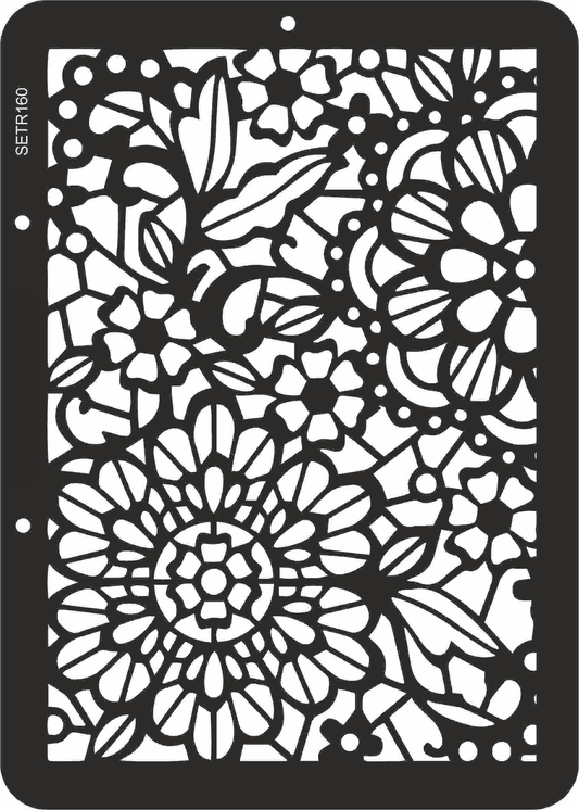 Reusable plastic stencil for decoration, scrapbooking, decoupage 'ScrapEgo' / lace doily / SETR160