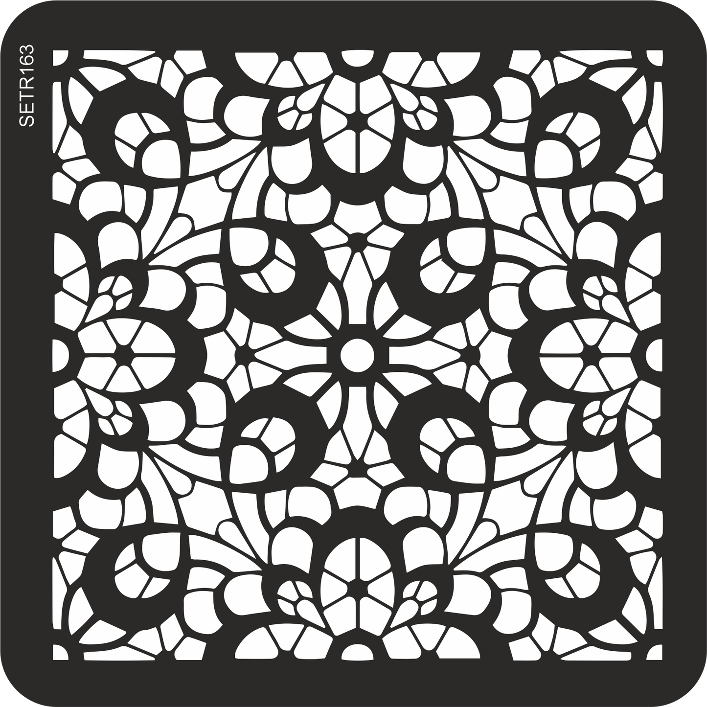 Reusable plastic stencil for decoration, scrapbooking, decoupage 'ScrapEgo' / lace doily / SETR163