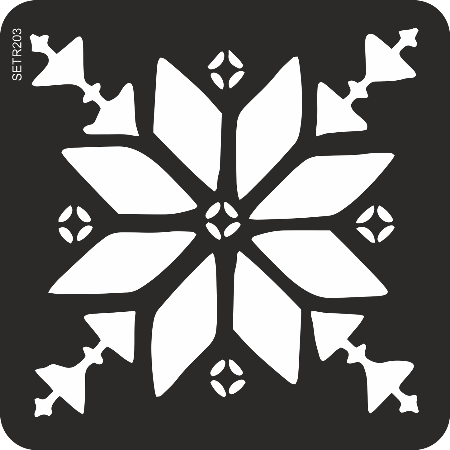 Reusable plastic stencil for decoration, scrapbooking, decoupage 'ScrapEgo' / tile / SETR203