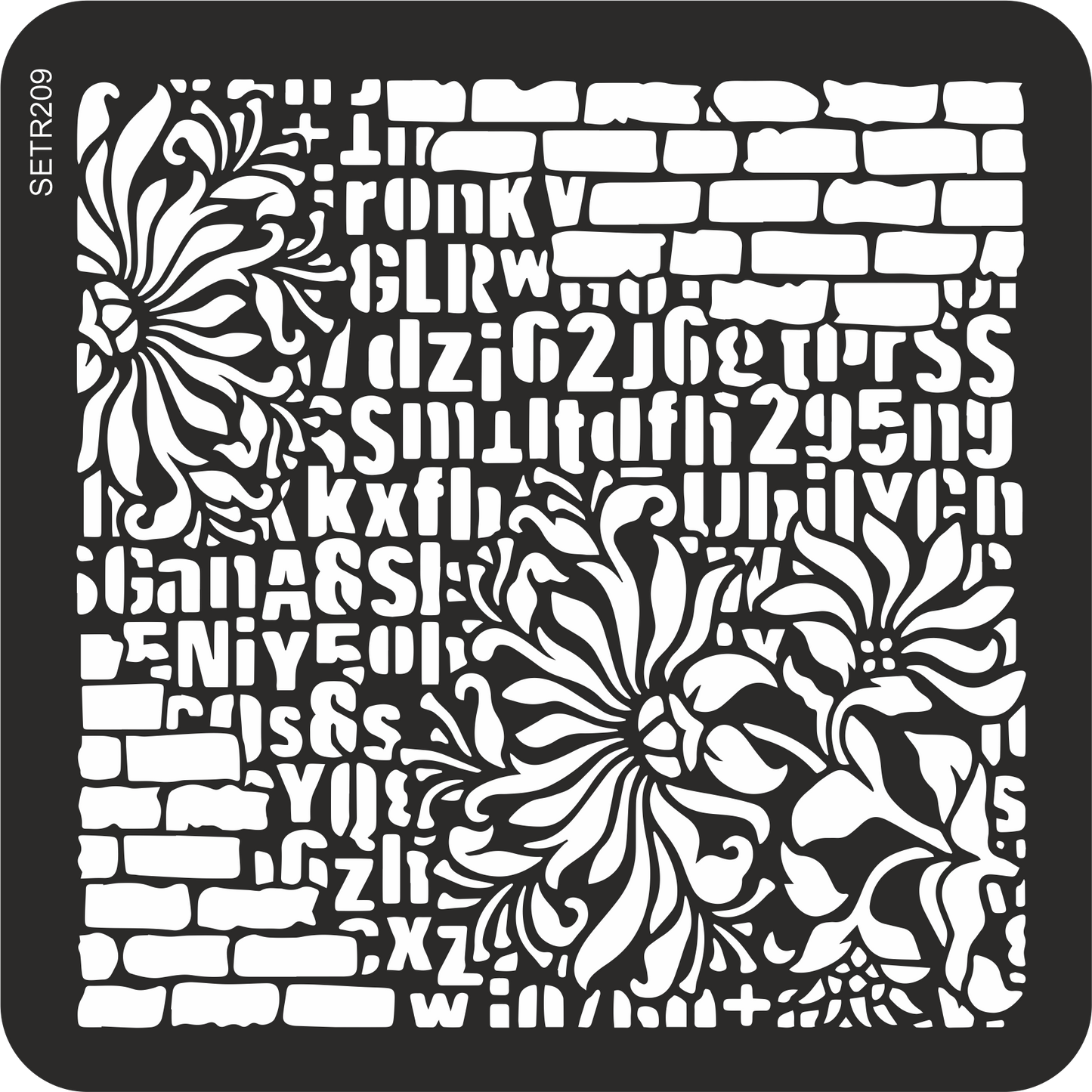 Reusable plastic stencil for decoration, scrapbooking, decoupage 'ScrapEgo' / background / SETR209