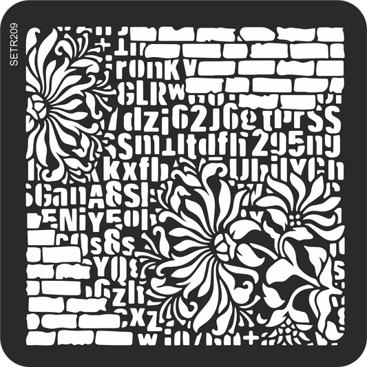 Reusable plastic stencil for decoration, scrapbooking, decoupage 'ScrapEgo' / background / SETR209